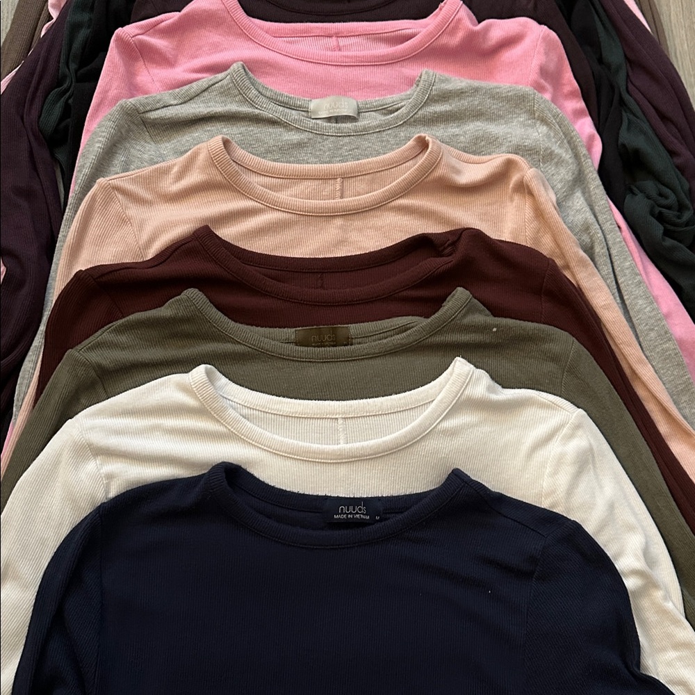 ✨NUUDS Slinky Rib long sleeve - 6 shirts! - Picture 2 of 2